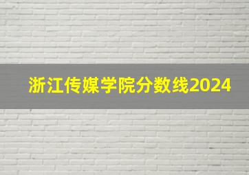 浙江传媒学院分数线2024