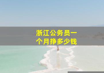 浙江公务员一个月挣多少钱