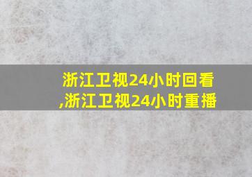 浙江卫视24小时回看,浙江卫视24小时重播