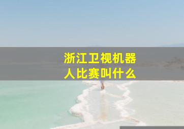 浙江卫视机器人比赛叫什么