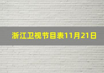 浙江卫视节目表11月21日