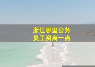 浙江哪里公务员工资高一点