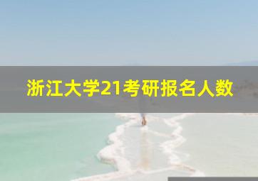 浙江大学21考研报名人数