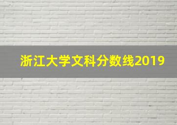 浙江大学文科分数线2019