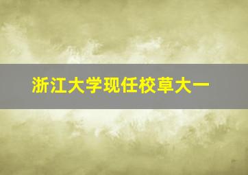 浙江大学现任校草大一