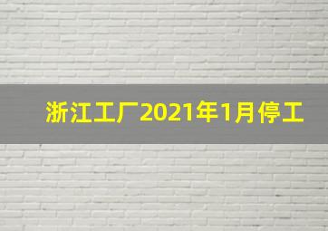 浙江工厂2021年1月停工