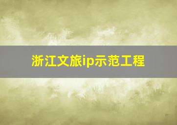 浙江文旅ip示范工程