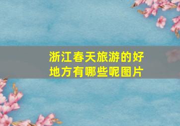 浙江春天旅游的好地方有哪些呢图片