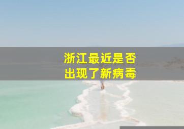 浙江最近是否出现了新病毒