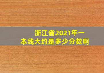 浙江省2021年一本线大约是多少分数啊