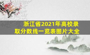 浙江省2021年高校录取分数线一览表图片大全