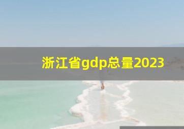 浙江省gdp总量2023