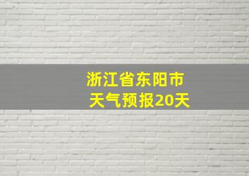 浙江省东阳市天气预报20天