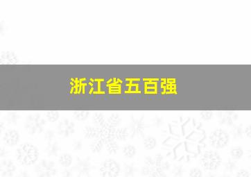 浙江省五百强