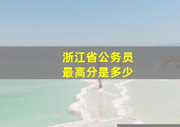 浙江省公务员最高分是多少