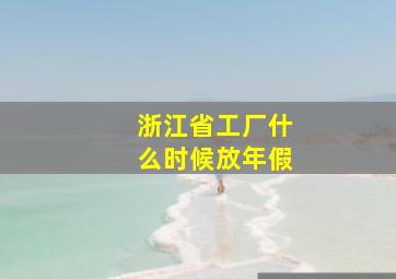 浙江省工厂什么时候放年假