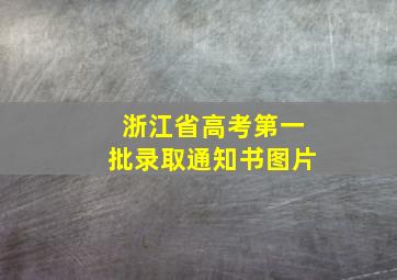 浙江省高考第一批录取通知书图片