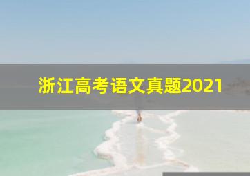 浙江高考语文真题2021