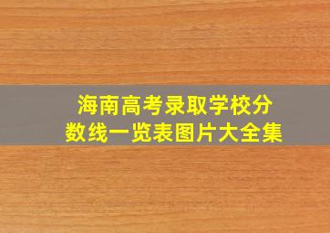 海南高考录取学校分数线一览表图片大全集