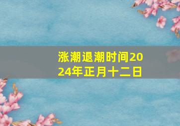 涨潮退潮时间2024年正月十二日