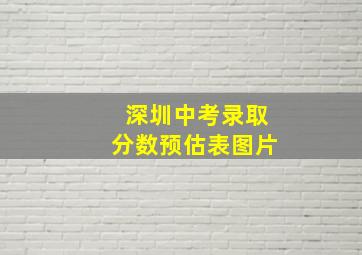 深圳中考录取分数预估表图片