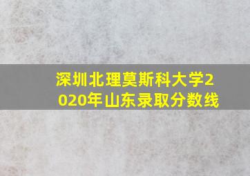 深圳北理莫斯科大学2020年山东录取分数线