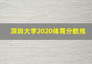 深圳大学2020体育分数线