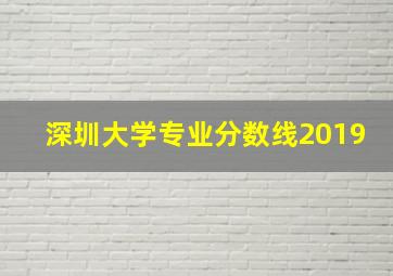 深圳大学专业分数线2019