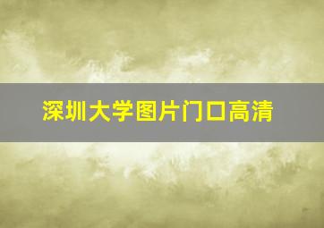 深圳大学图片门口高清