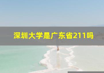 深圳大学是广东省211吗