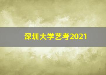 深圳大学艺考2021