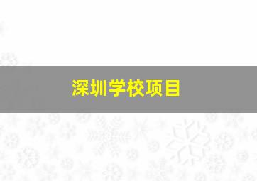 深圳学校项目