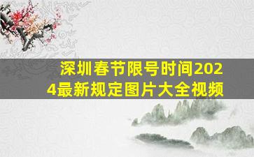 深圳春节限号时间2024最新规定图片大全视频