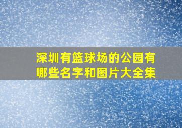 深圳有篮球场的公园有哪些名字和图片大全集