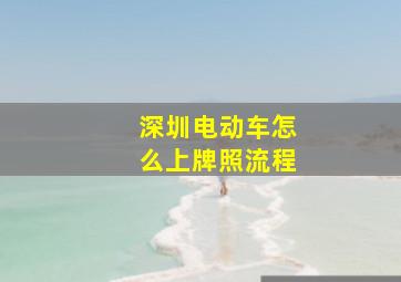 深圳电动车怎么上牌照流程