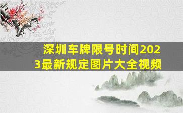 深圳车牌限号时间2023最新规定图片大全视频