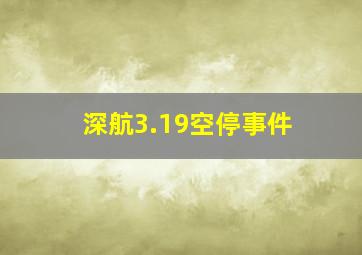 深航3.19空停事件