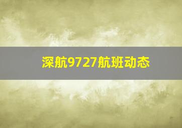 深航9727航班动态