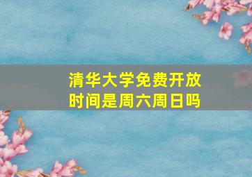 清华大学免费开放时间是周六周日吗