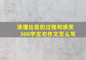 清理垃圾的过程和感受300字左右作文怎么写