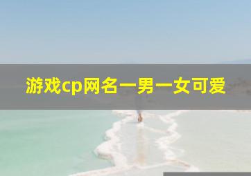 游戏cp网名一男一女可爱