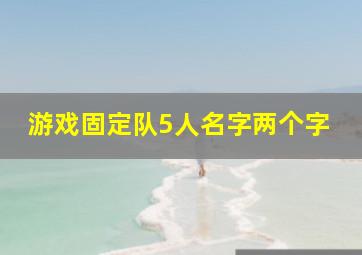 游戏固定队5人名字两个字