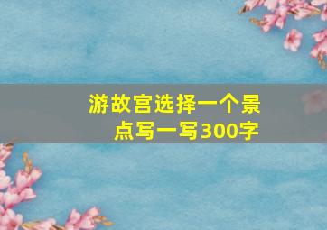 游故宫选择一个景点写一写300字