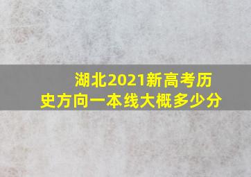 湖北2021新高考历史方向一本线大概多少分