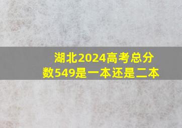 湖北2024高考总分数549是一本还是二本