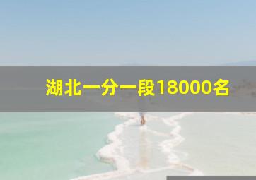 湖北一分一段18000名