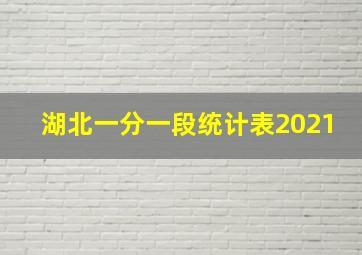 湖北一分一段统计表2021