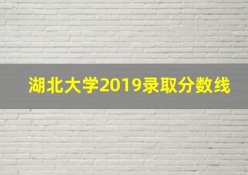 湖北大学2019录取分数线