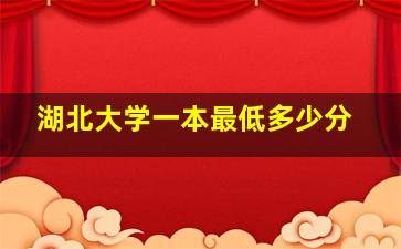 湖北大学一本最低多少分