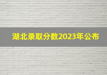 湖北录取分数2023年公布